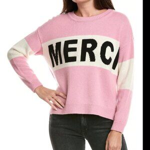 The Cashmere Project Merci Tricolor Cashmere Pink Sweater Size M